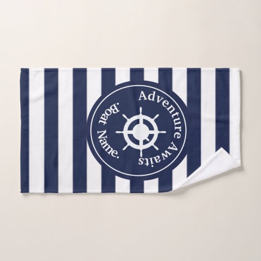 Adventure Attend. Nommez Votre Bateau. (Serviette à main)