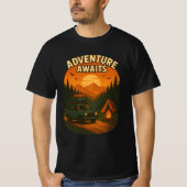 Adventure Attend T-Shirt Camping | Randonnée, Voya (Devant)