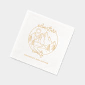 Adventure Await Baby shower personnalisé serviette (Gauche)