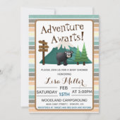 Adventure Await Camping Baby shower Invitation (Devant)