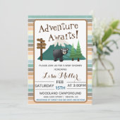 Adventure Await Camping Baby shower Invitation (Debout devant)