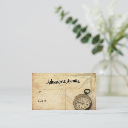 Adventure Await Carte Mariage Place (Debout devant)