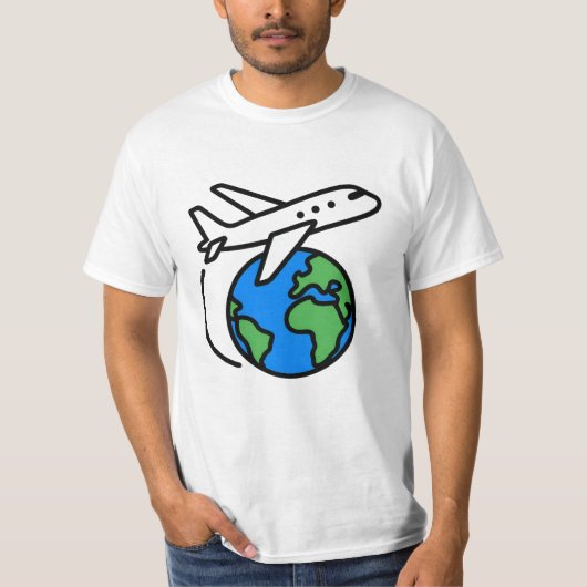 Adventure Await Globe Airplane Travel T-shirt (Devant)