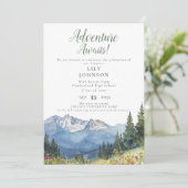 Adventure Await Mountains Faire-part de diplôme (Debout devant)