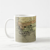 Adventure Await Old World Carte Coffee Mug (Gauche)