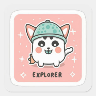 Adventure Await - Sticker Carré pour