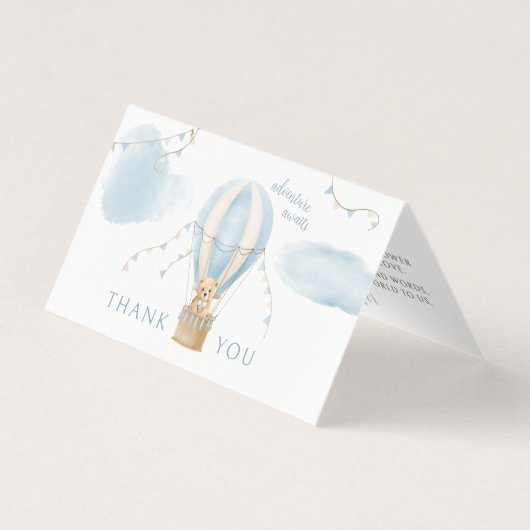 Adventure Await Teddy Bear Baby shower pliable (Front)