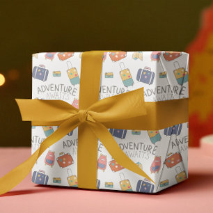Adventure Await Travel Wrapping Feuilles papier