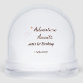 Adventure awaits 1st birthday name date planeretro (Arrière)