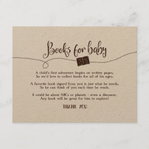 "Adventure Awaits" "Boeken voor Baby" Kaart aanvra