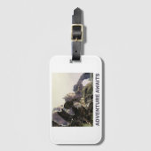 Adventure Awaits. Fantasy landscape Bagagelabel (Voorkant (verticaal))