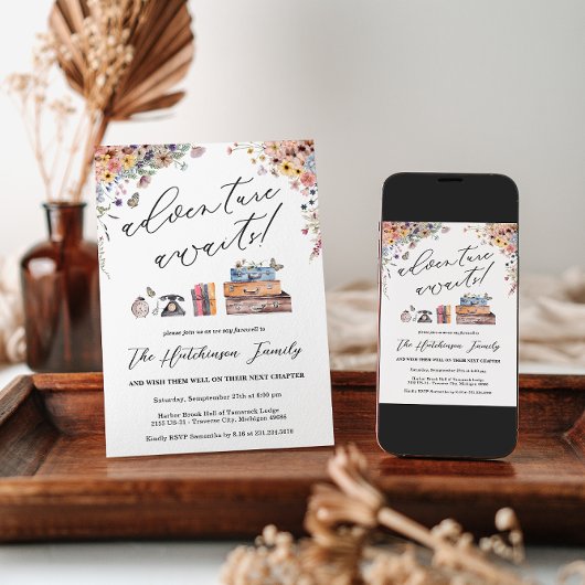 Adventure Awaits Going Away Party Invitation