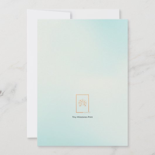 Adventure Awaits Hot Air Ballon Baby shower Kaart (Achterkant)