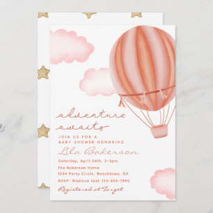 Adventure Awaits Hot Air Ballonuitnodiging Kaart