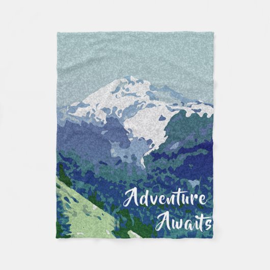 Adventure Awaits Mountain Fleece Deken (Voorkant)