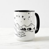 Adventure Awaits Mountain Lake Stars Mok (Voorkant rechts)