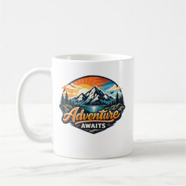 Adventure Awaits – Mountain Landscape Outdoor Koffiemok