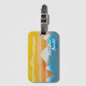 Adventure Awaits Mountain Sunset Bagagelabel (Voorkant (verticaal))
