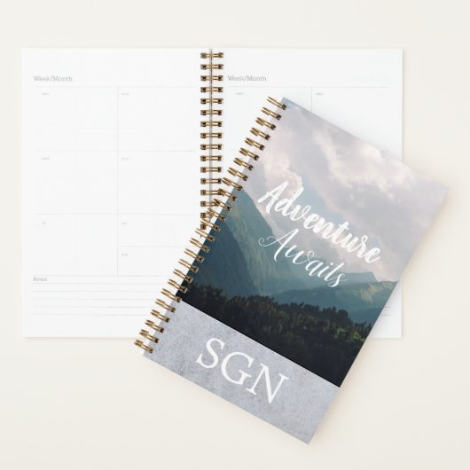 Adventure Awaits Mountain Valley | Monogram Planner (Display)