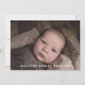 Adventure Awaits Rustic Woodland Beren Birth Aankondiging (Achterkant)