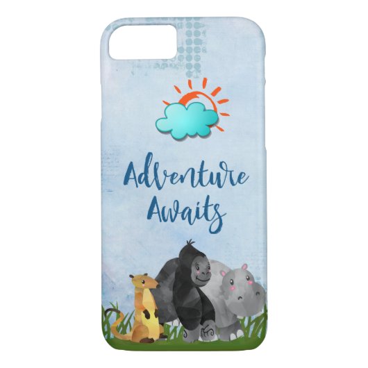 Adventure Awaits Safari Oerwoud Animal Case-Mate iPhone Case (Achterkant)