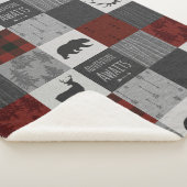 Adventure Awaits Sherpa Blanket - Rood/Grijs Deken (3/4)