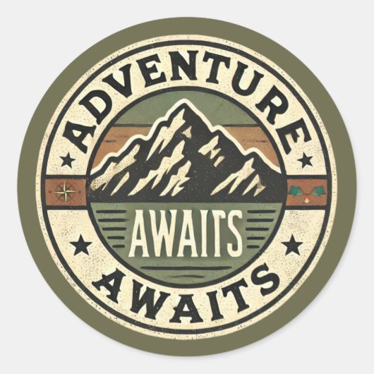 Adventure Awaits -  Sticker in de buitenlucht (Voorkant)