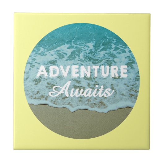 Adventure Awaits Tile Tegeltje (Voorkant)
