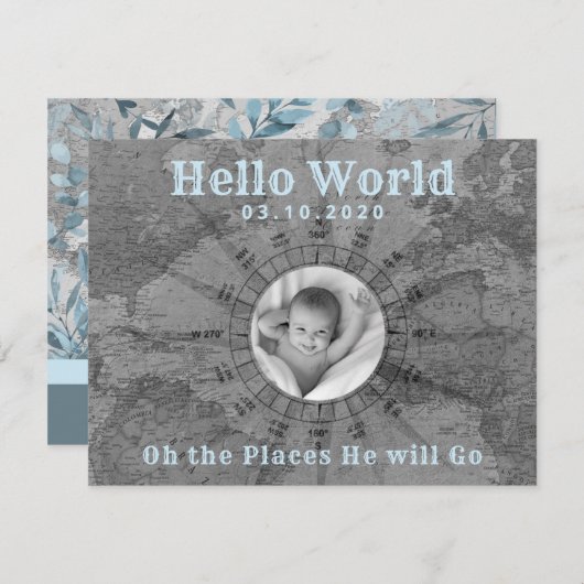 Adventure Baby Photo Faire-part (Devant / Derrière)