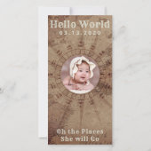 Adventure Baby Photo Faire-part (Dos)