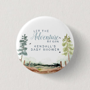 Adventure-Baby shower Ronde Button 3,2 Cm