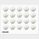 Adventure-Baby shower Ronde Sticker (Vel)