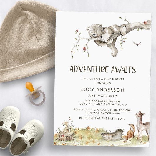 Adventure-Baby shower-uitnodiging Kaart