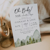 Adventure-Baby shower | Waterverf bomen Kaart