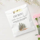 Adventure Begin Baby Shower Bedankzakje (Gezegeld)