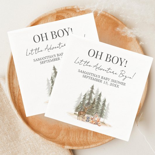 Adventure Begin Baby Shower Servet