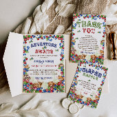 Adventure Begin Woodland Animals Baby shower Kaart