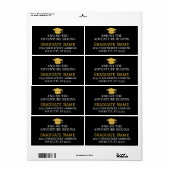 Adventure Begins - Afstuderen foto retour adres Etiket (Full Sheet)