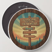 Adventure Begins at the Trailhead Ronde Button 6,0 Cm (Voorkant /achterkant)