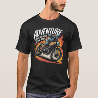 Adventure begins when you hit the road t-shirt