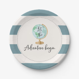 Adventure begint met Baby shower Papier Bord 7 inc