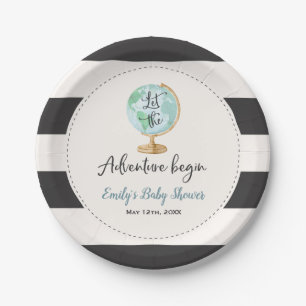 Adventure begint met Baby shower Papier Bord 7 inc