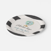 Adventure begint met Baby shower Papier Bord 7 inc (Gekanteld)