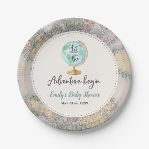 Adventure begint met Baby shower Papier Bord 7 inc