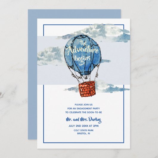 Adventure begint Uitnodiging (Voorkant / Achterkant)