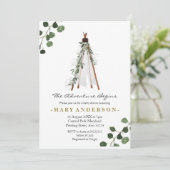 Adventure BohoTeepee baby shower-uitnodiging Kaart (Staand voorkant)