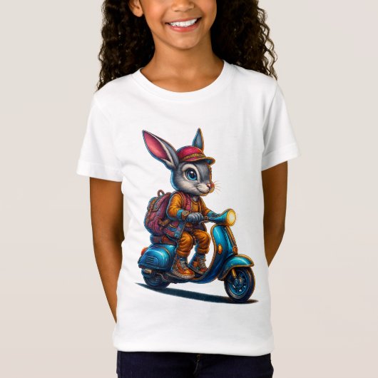 Adventure Bunny Girl's T-Shirt  (Devant)