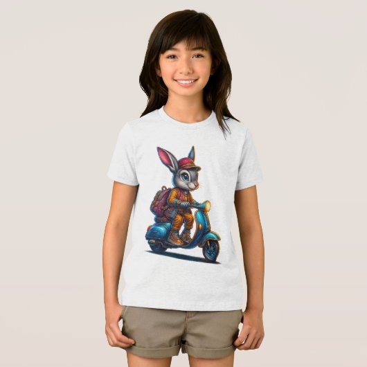 Adventure Bunny Kind's T-shirt - Schattige konijn (Voorkant volledig)