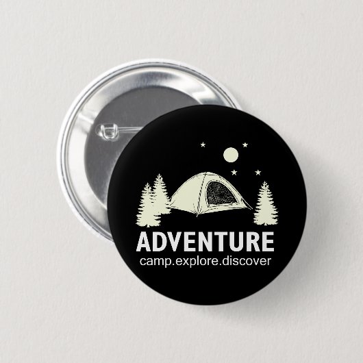 Adventure Camp Ontdek en ontdek Ronde Button 5,7 Cm (Voorkant /achterkant)