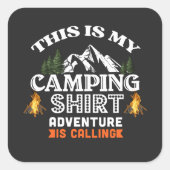 Adventure Camp Vierkante Sticker (Voorkant)